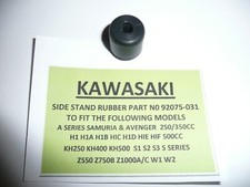 KAWASAKI KH250 250CC TRIPLE MODEL'S SIDE STAND RUBBER PART NUMBER 92075-031