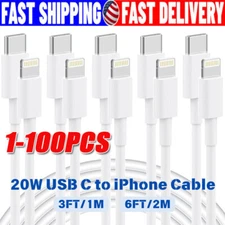 Fast Charger Cable Type USB C PD  Cord to For i Phone 14 13 12 11 Pro Max XR lot