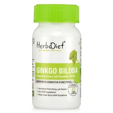 Ginkgo Biloba Extract Capsules 24% Memory Mental Focus Brain Booster Supplement