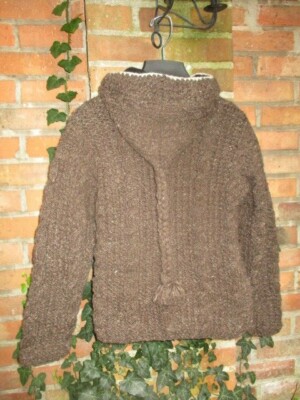 Wolljacke Kinder braun Winterjacke Jacke Hippie warm dick S M