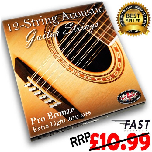 12 STRING Acoustic Guitar Strings Extra Light Bronze Pack RRP 10.99 ADAGIO PRO eBay