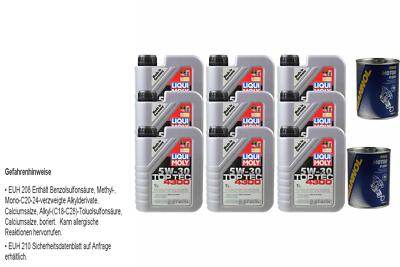 9L Motoröl Liqui Moly Top Tec 4300 5W-30 2x MANNOL Motor Flush ADDITIV