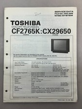 Toshiba CF2765K CX29650 Original Service Manual Free Shipping