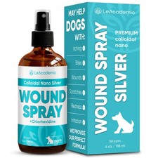 Dog Wound Care Spray  Nano Silver  Chlorhexidine  Scratches, Bites  Sutures