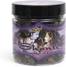 Prabhuji's Gifts Shanti Peaceful Home Ramakrishnananda Resin Incense 2.4 Oz Jar