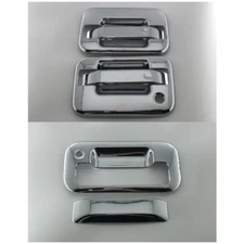 Chrome Front+Tailgate Door Handle Bowl Cover Trim For 2004-2014 Ford F-150 6pcs