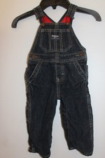 Oshkosh B'gosh Blue Denim Overalls Sz 12m L 612