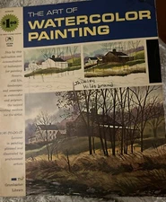 Vintage 1966 Grumbacher Library The Art Of Watercolor Painting Book Instruction