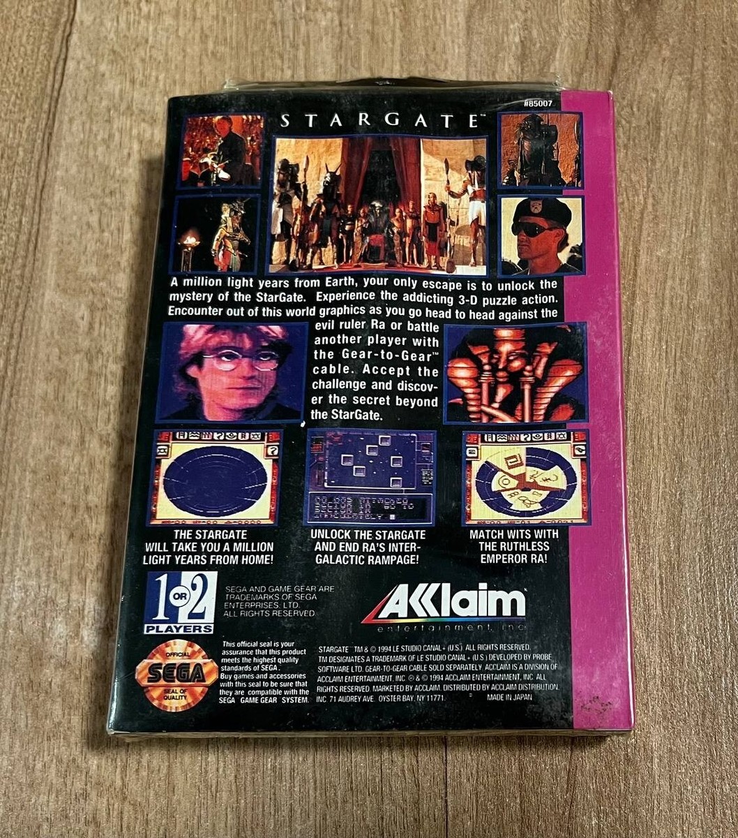 Jeu Stargate Sur Sega Game Gear – Cartouche PAL En Anglais, Bon État