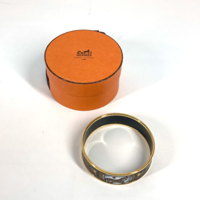 HERMES Bangle Bracelet Enamel Emaile GM Horse Cloisonne Accessory