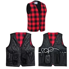 LVAD Flannel Vest – Comfortable & Functional for LVAD Wearers, Size Medium