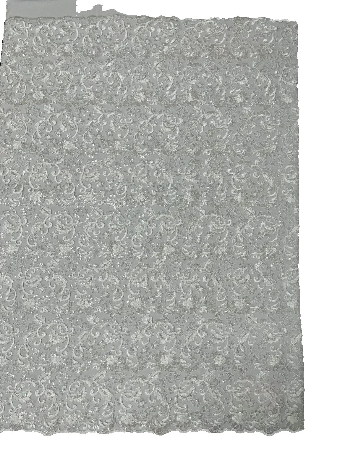 Sequin White Craft Fabrics