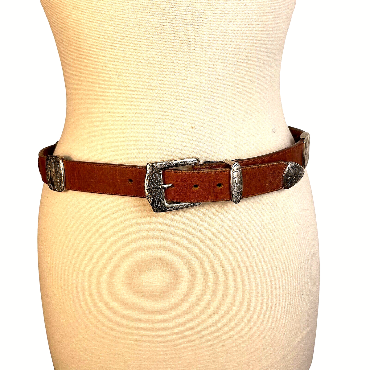 Brighton Vintage 1995 Concho Leather Belt 1995 Brighton Concho Leather Belt - Etsy main image 2