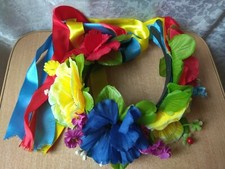 Ukrainian Wreath Ukraine Flower Headdress Head lush Hoop with Viburnum berry