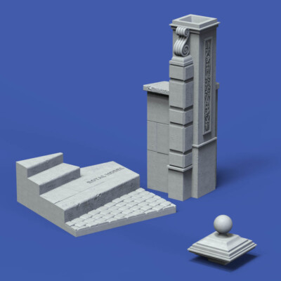 MW22 ROYAL MODEL 947 BASE WITH COLUMN  (1/35-1/32 SCALE) ACCESSORIES