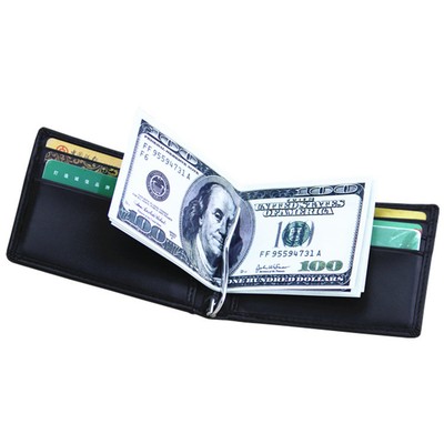 Portafoglio uomo in pelle portatessere portabanconote a clip RFID slim  bifold | eBay