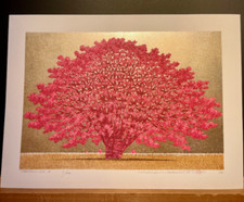 NAMIKI HAJIME Woodblock Print Tree Scene-156A Limited to 200 34.5 x 46.5cm 2022