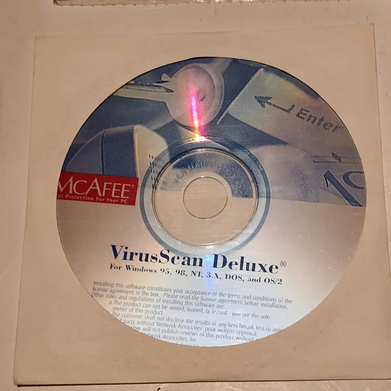 Virusscan Sund McAfee VirusScan Deluxe Vintage Software Windows 95 98 NT 3.x DOS OS/2 ...