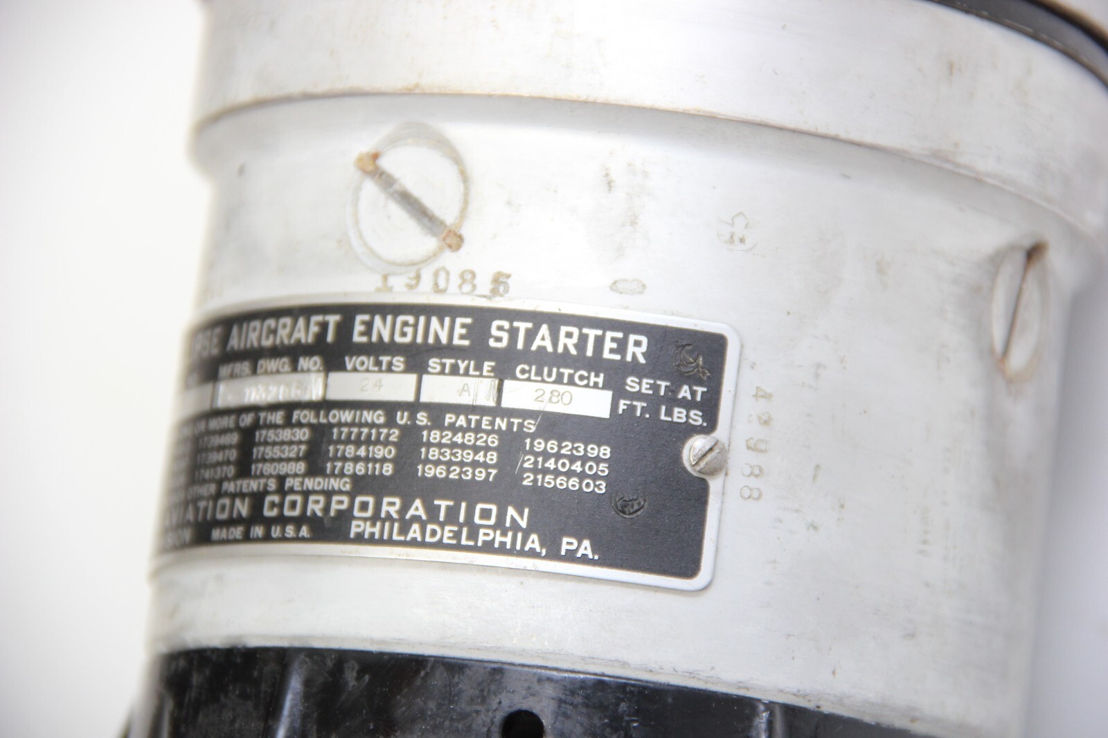 Dynamoteur Bendix Vintage 28V Pour Radio Avion – Modèle Continental DMDFX618