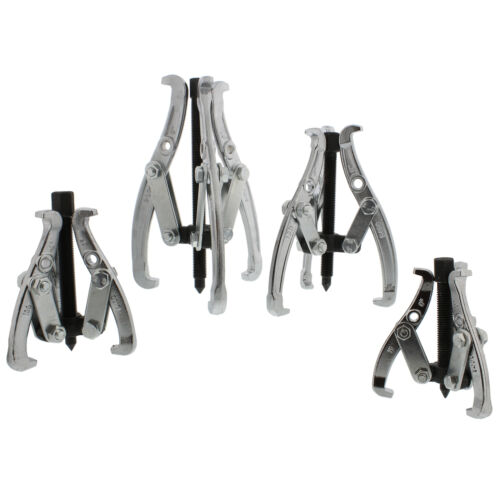 ABN 3-Jaw Gear Puller Set 4 pièces - Kit d'outils de retrait pour engrenages poulie volant d'inertie - Photo 1/8