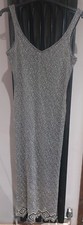 Dorothy Perkins Silver Long Sparkly Dress size 12 great condition