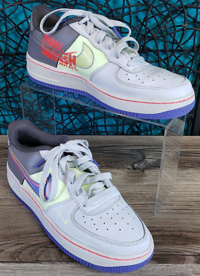 Nike Air Force 1 Youth 6 Low Dunk It  CT1628-001 Gray White Womens Sz 7.5
