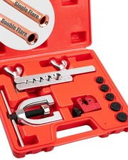 Brake Line Double & Single Flaring Tool Kit with Tubing Cutter, Brake Line Re...