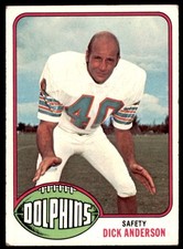1976 Topps Dick Anderson Miami Dolphins #335 EX
