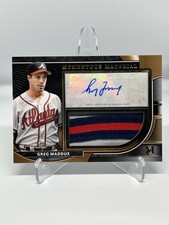 Greg Maddux 2021 Topps Museum Momentous Material Jumbo Patch Auto Card #/5 ATL