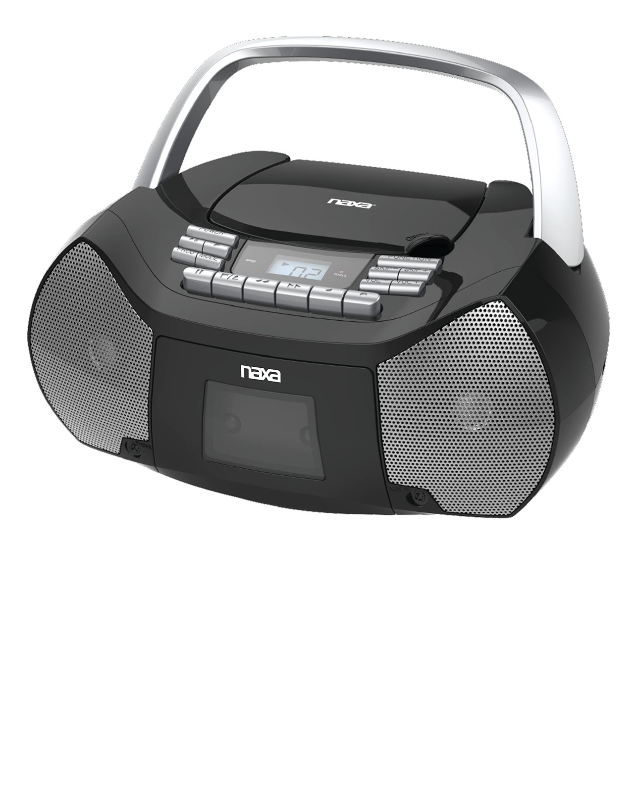 Naxa Electronics NPB-268 Portable CD/Cassette Boombox, 5"x8.