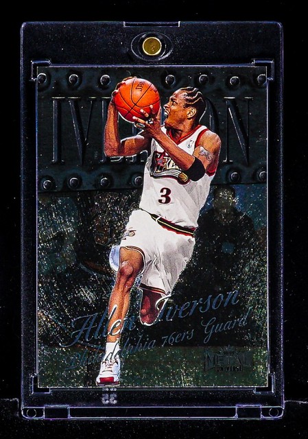 Allen Iverson Metal Universe Hardwood Icon Card Philadelphia 76ERS HOF