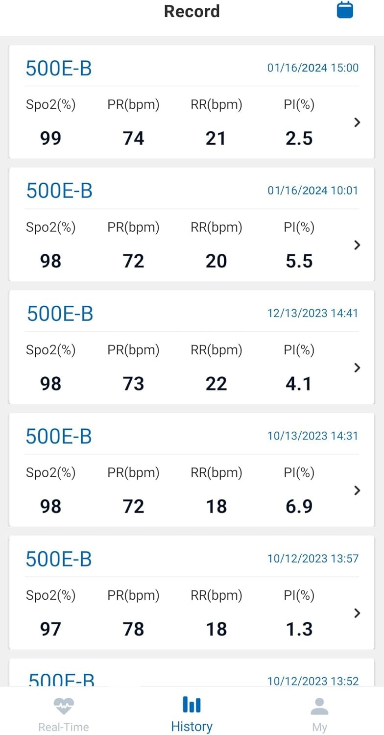 Zacurate 500E-B Wireless Bluetooth Fingertip Blood Pulse Oximeter Monitor with F