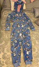 Disney Stitch Hooded 1Onesie Loungewear All-in-One, Age 12-13 Years