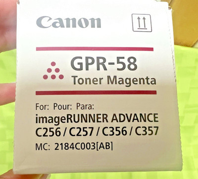 New Sealed Canon Genuine GPR-58 Magenta Toner Cartridge 2184C003 (AB) GENUINE