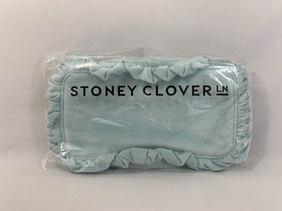 NWT Stoney Clover Lane Velvet Ruffle Small Pre-sewn Pouch Bag Cloud Blue