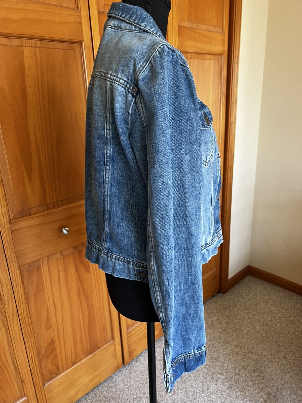 FREE PEOPLE Denim Patchwork  Jacket Size Small - image 5