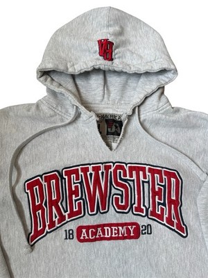 Brewster Academy Sweatshirt Prep School New Hampshire Wolfeboro Grey Hoodie BA
