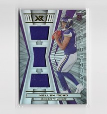 2021 Panini XR Triple Threats Kellen Mond #/75 Rookie Card RC. rookie card picture