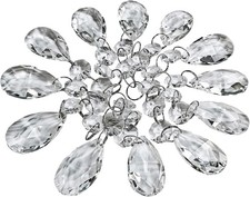 Pack Of 24 Teardrop Chandelier Prisms Candle Chandelier Crystal Pendants Glass