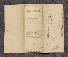 1915 Philadelphia PA Release of Mortgage Tacony Trust Co. w/ Red Seal