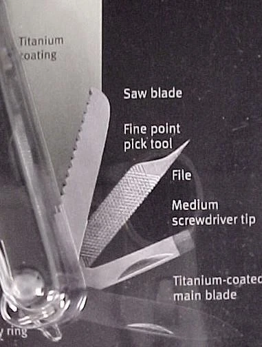 Eddie Bauer 12 Function Pocket Tool Knife Screwdrivers Scissors Case w Carabiner - Image 4 of 4