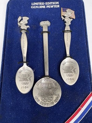 1984 Olympics Pewter Spoons Set Limited Edition Los Angeles