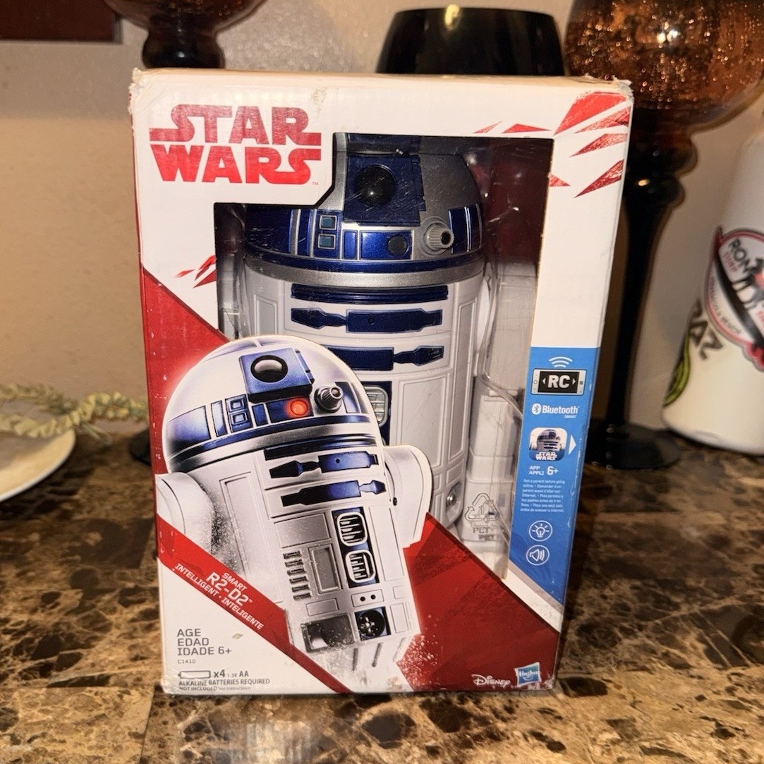 スターウォーズR2-D2 Hasbro STAR WARS RC Hasbro Star Wars Smart R2-D2 Remote Control Robot Toy White Blue