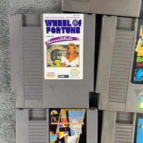 NES Game Lot 5 Kung Fu Baseball Fighting Golf Wheel of Fortune Pictionary