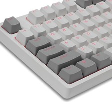 Happy Balls Keycaps Backlit PBT Cherry MX Keycap Set Gray and White