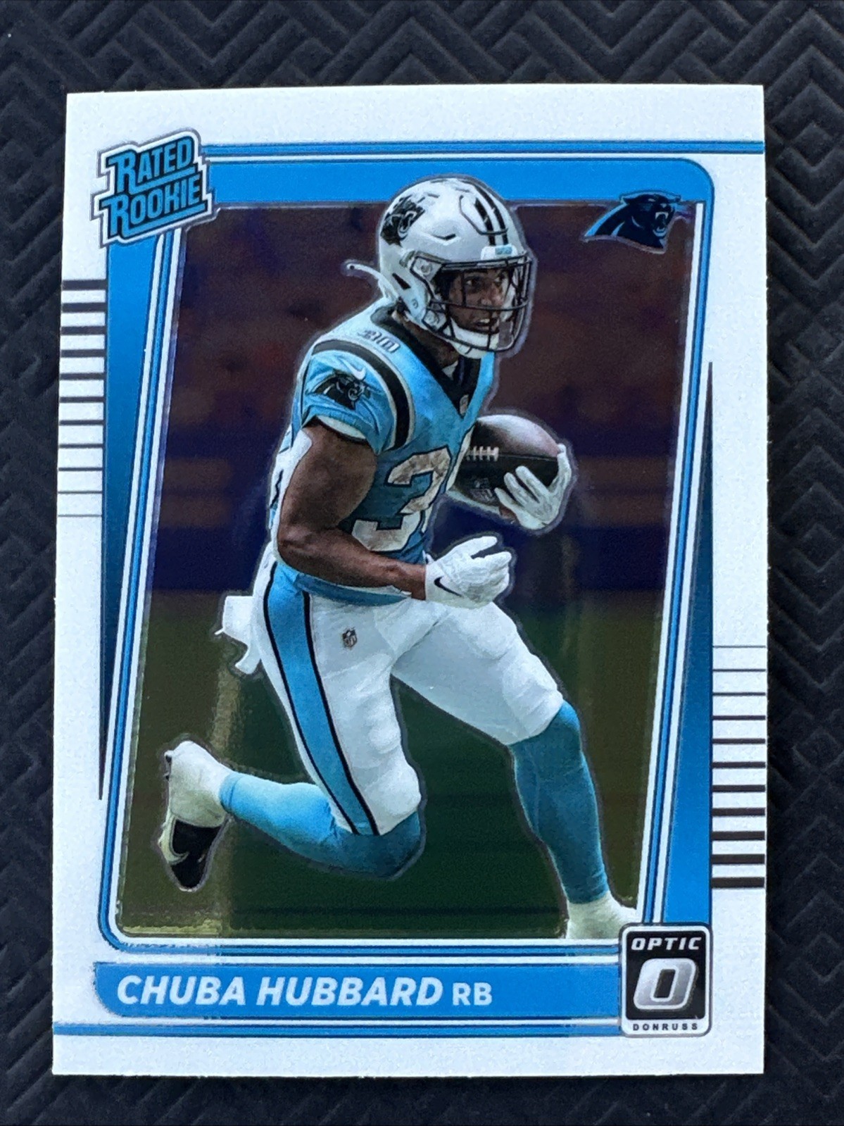 2021 Panini Donruss Optic - Rated Rookie Chuba Hubbard #225 (RC) Panthers