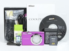Nikon COOLPIX S3000 12MP Digital Camera Plum Purple Pink w/SD card Open Box