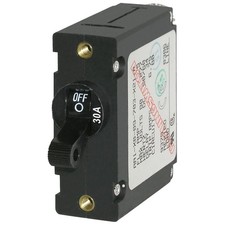 Blue Sea 7220 AC / DC Single Pole Magnetic World Circuit Breaker - 30 Amp BLUE