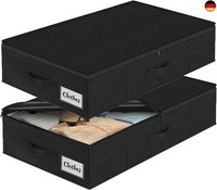 Unterbett Aufbewahrungsbox Mit Deckel, 2 StüCk Faltbar Unterbettkommode,