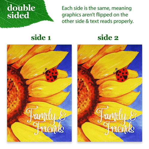 Combo Pack Garden Flag Stand Black 36x 6 in and Garden Flag 12x18 in Sunflower - Picture 5 of 9